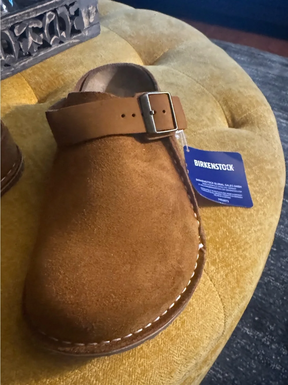 Birkenstock Lutry Premium Suede Mule - Mink Brown, Unisex 9 Men / 11 Women